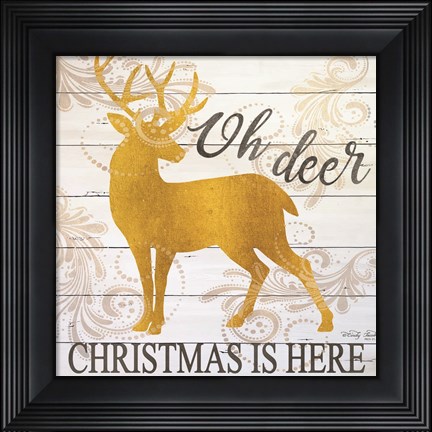 Framed Oh Deer Christmas is Here Print