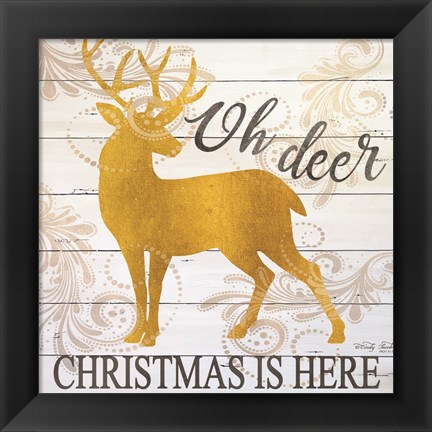 Framed Oh Deer Christmas is Here Print