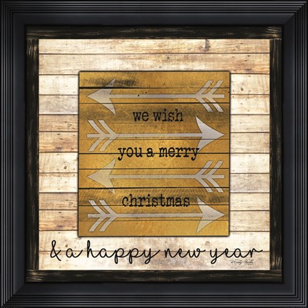 Framed Buffalo Merry Christmas Print