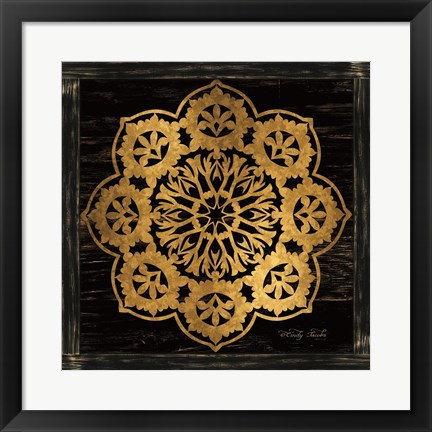 Framed Gold Mandala I Print