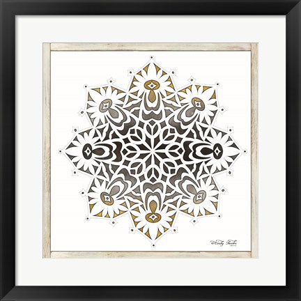 Framed Mandala on White Print