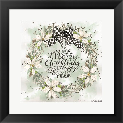 Framed We Wish You a Merry Christmas Print