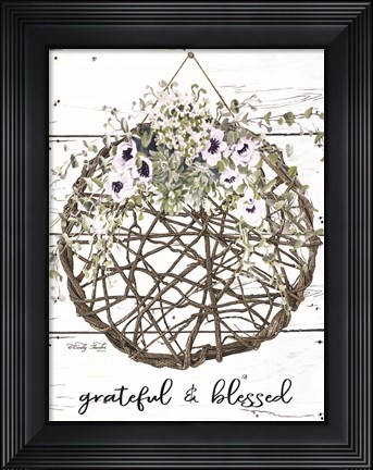 Framed Grateful &amp; Blessed Print