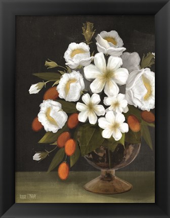 Framed Kumquats and Blooms Print