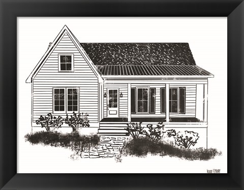 Framed Farmhouse I Print