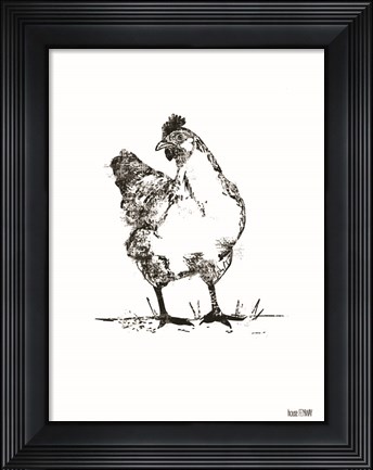 Framed Farmhouse Chicken Print