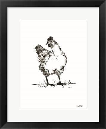 Framed Farmhouse Chicken Print