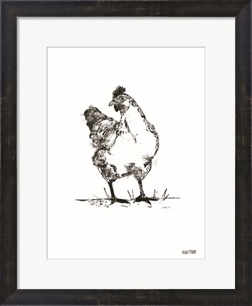 Framed Farmhouse Chicken Print