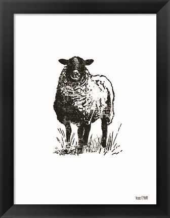 Framed Farmhouse Sheep Print