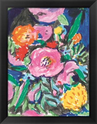 Framed Bright Florals Print