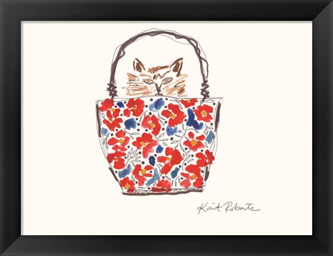 Framed Millicent the Cat Print