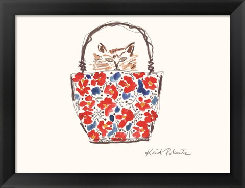 Framed Millicent the Cat Print