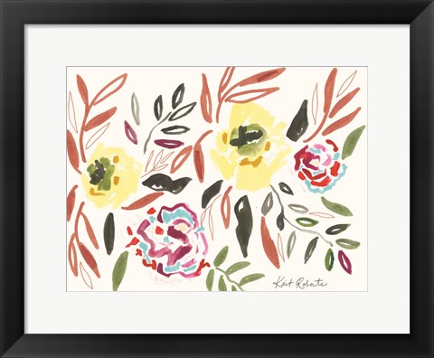 Framed Lipstick and Lemon Print