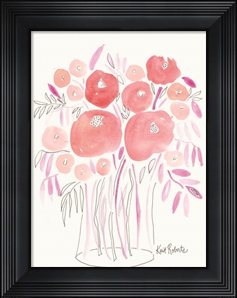 Framed Guava Blooms and Bubblegum Leaves Print