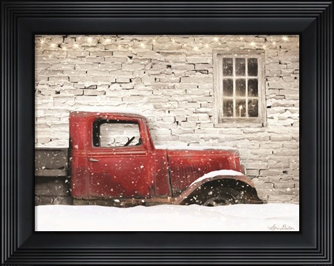 Framed Winter Parking Spot Print
