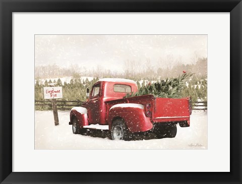 Framed Christmas Tree Pick Print