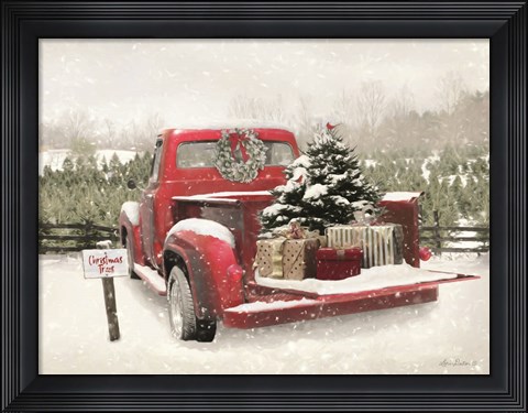 Framed Truck Full of Presents Print