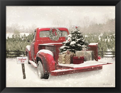 Framed Truck Full of Presents Print