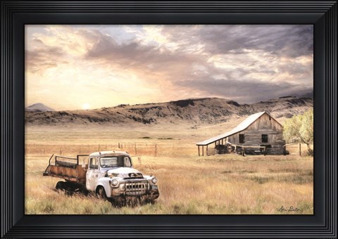 Framed Route 160 - Light Print
