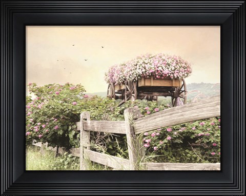 Framed Flower Wagon Print