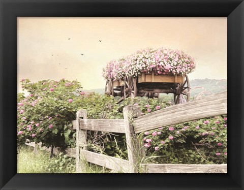 Framed Flower Wagon Print