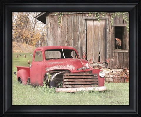 Framed Red and Rusty I Print