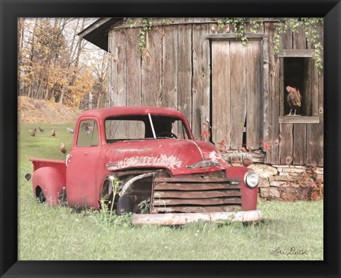 Framed Red and Rusty I Print