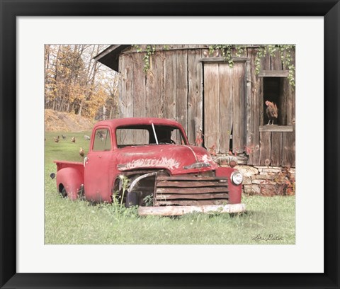 Framed Red and Rusty I Print