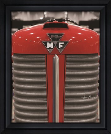 Framed Tractor Close UP MF Print