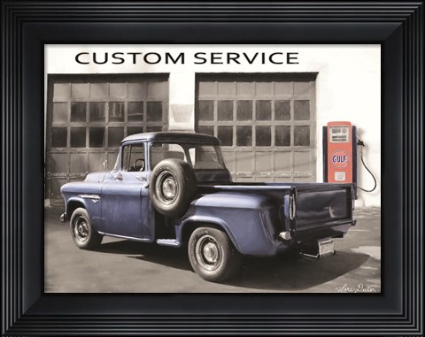 Framed Gulf Service Station Print