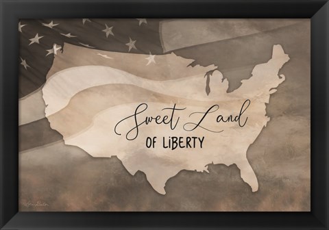 Framed Sweet Land of Liberty Print