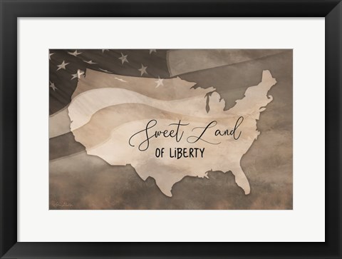 Framed Sweet Land of Liberty Print