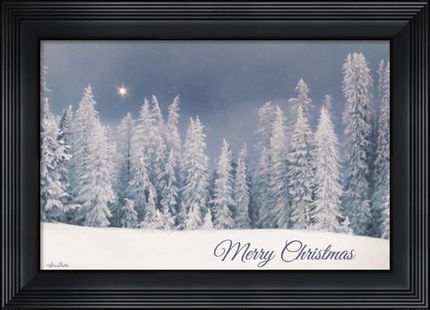 Framed Lava Mountain Merry Christmas Print