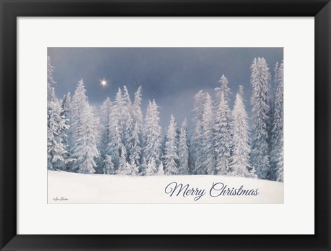 Framed Lava Mountain Merry Christmas Print