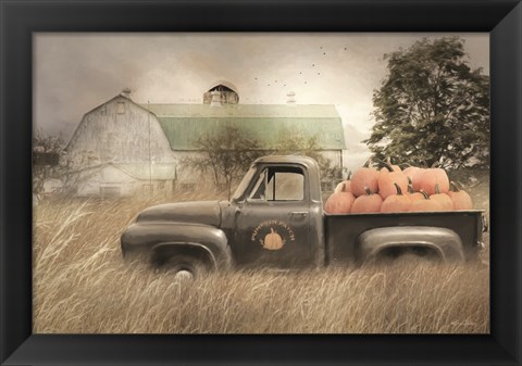 Framed Happy Harvest Truck Print