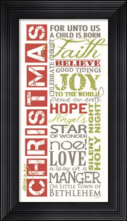 Framed Merry Christmas Print