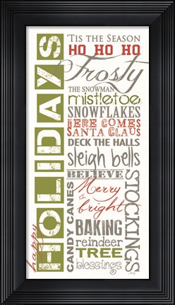 Framed Happy Holidays Print