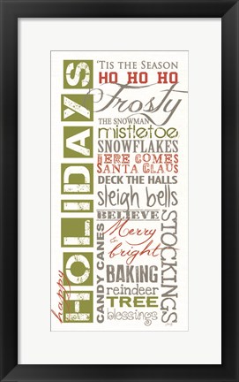 Framed Happy Holidays Print