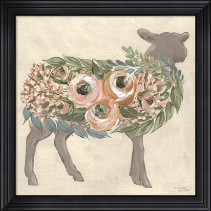 Framed Audrey the Lamb Print