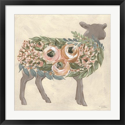 Framed Audrey the Lamb Print