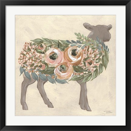 Framed Audrey the Lamb Print