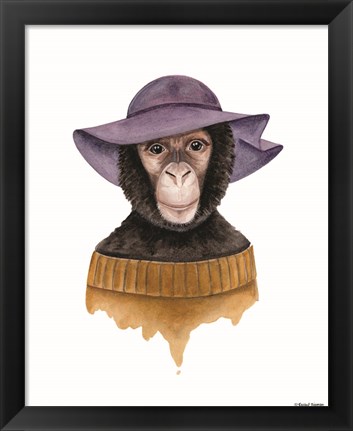 Framed Cozy Chimp Print