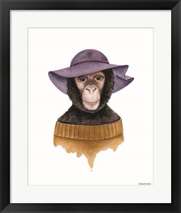 Framed Cozy Chimp Print