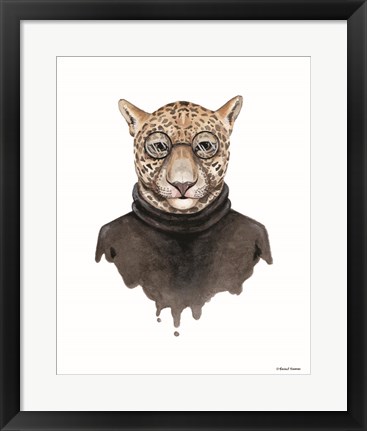 Framed Jaguar as Steve Jobs Print