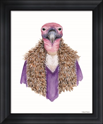 Framed Vulture in a Vest Print