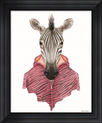 Framed Zebra in a Zipup Print