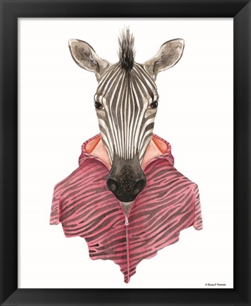 Framed Zebra in a Zipup Print