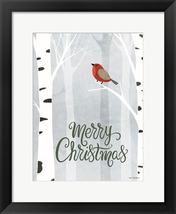 Framed Merry Christmas Forest Print