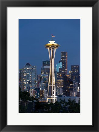 Framed Washington State, Seattle Space Needle Print