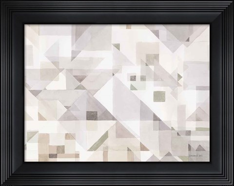 Framed Try Angles I Neutral Sage Print